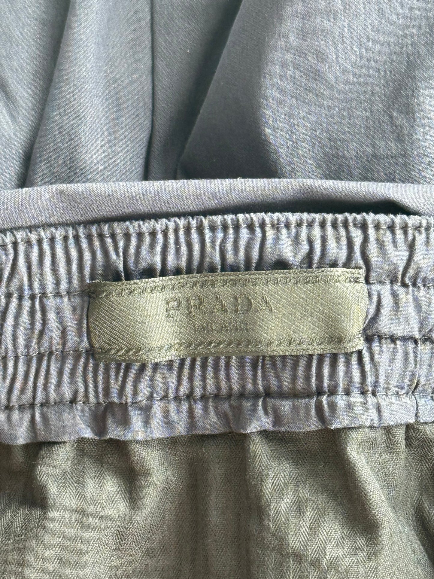 Prada Navy & White Logo Shorts