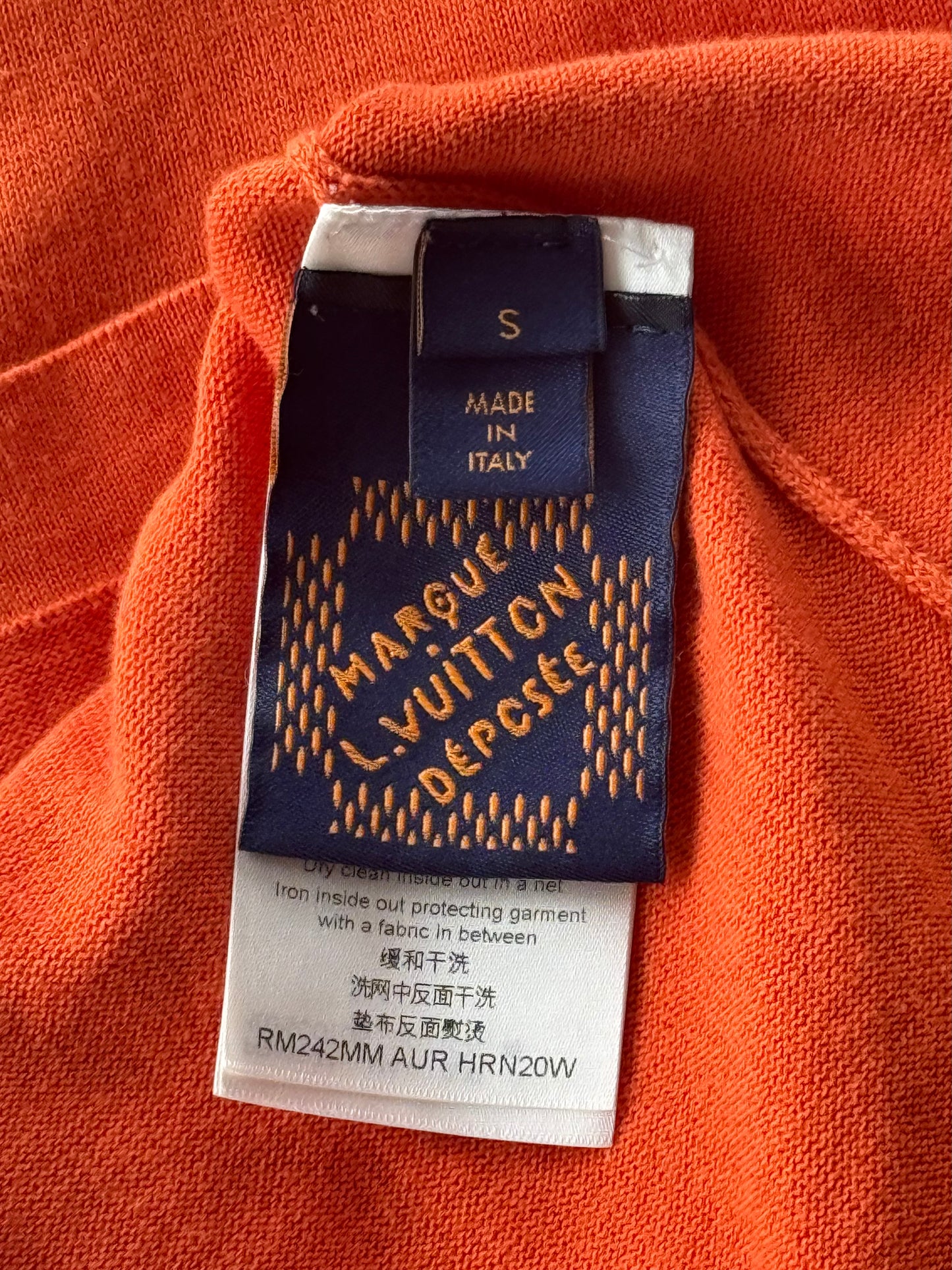 Louis Vuitton Orange Palm Trees Intarsia T-Shirt