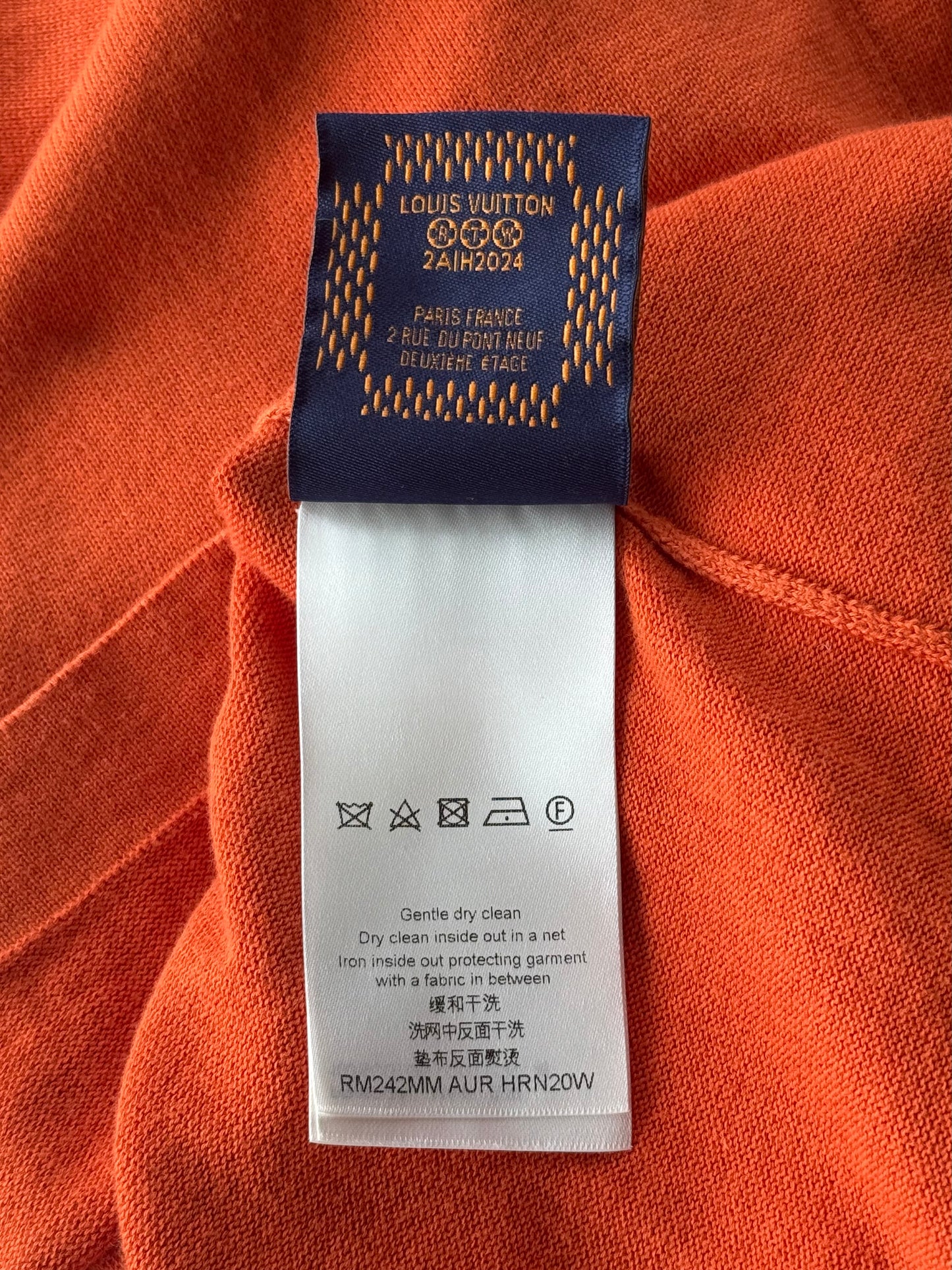 Louis Vuitton Orange Palm Trees Intarsia T-Shirt