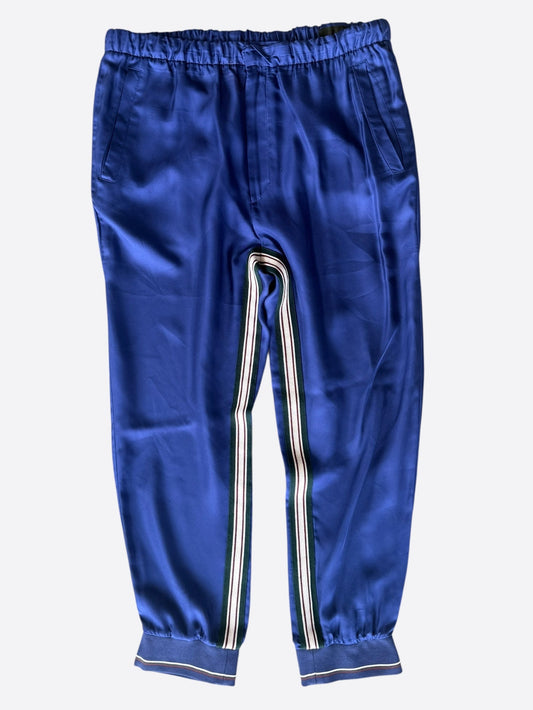 Prada Blue & White Logo Track Pants