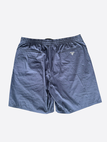 Prada Navy & White Logo Shorts