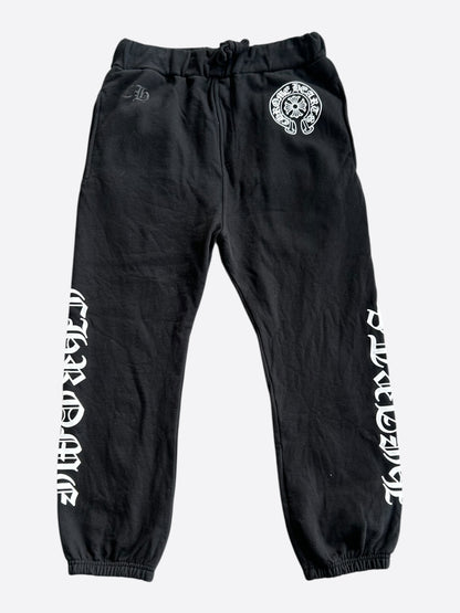 Chrome Hearts Black & White Horseshoe Logo Sweatpants