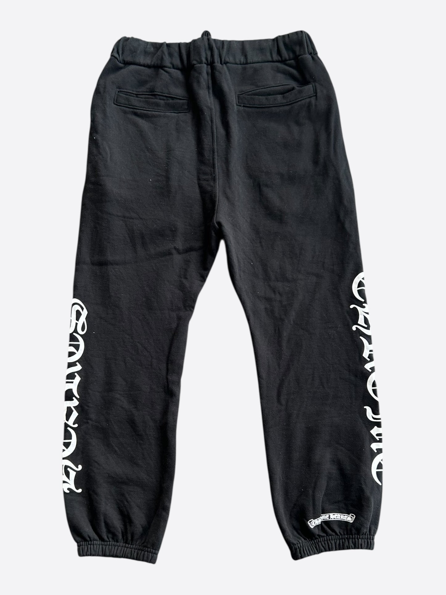 Chrome Hearts Black & White Horseshoe Logo Sweatpants