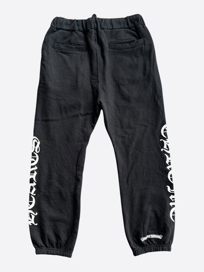 Chrome Hearts Black & White Horseshoe Logo Sweatpants