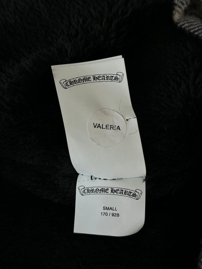 Chrome Hearts Navy & Green Plaid Sherpa Jacket