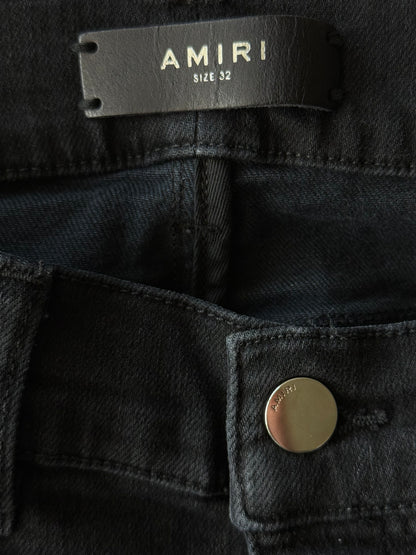 Amiri Black & White Core Applique Logo Jeans