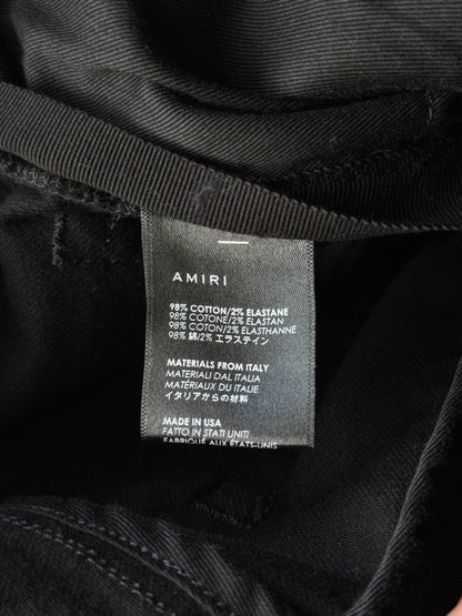 Amiri Black & Red Watercolor Patch MX1 Jeans
