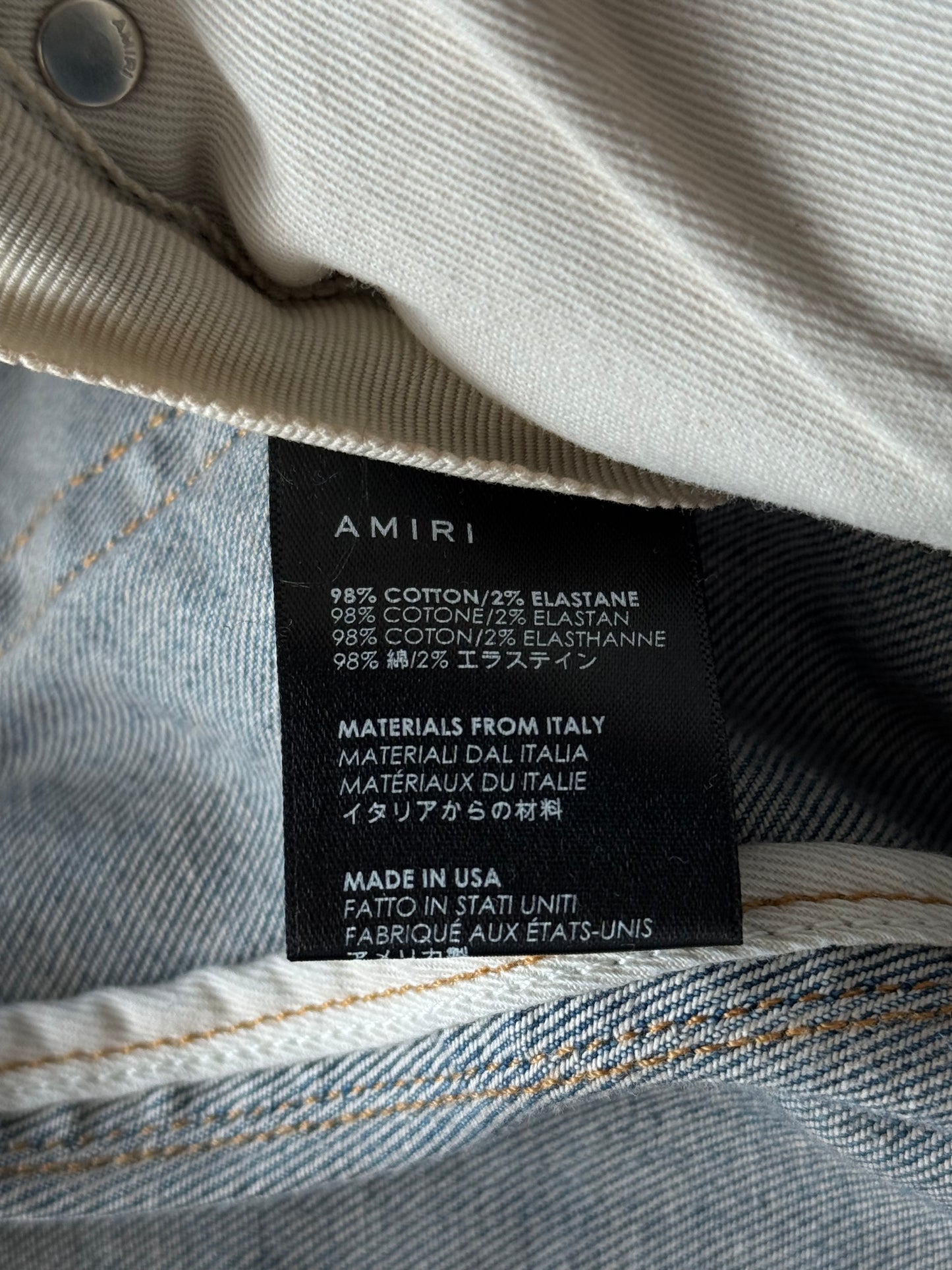 Amiri Blue Denim Core Applique Logo MX1 Jeans