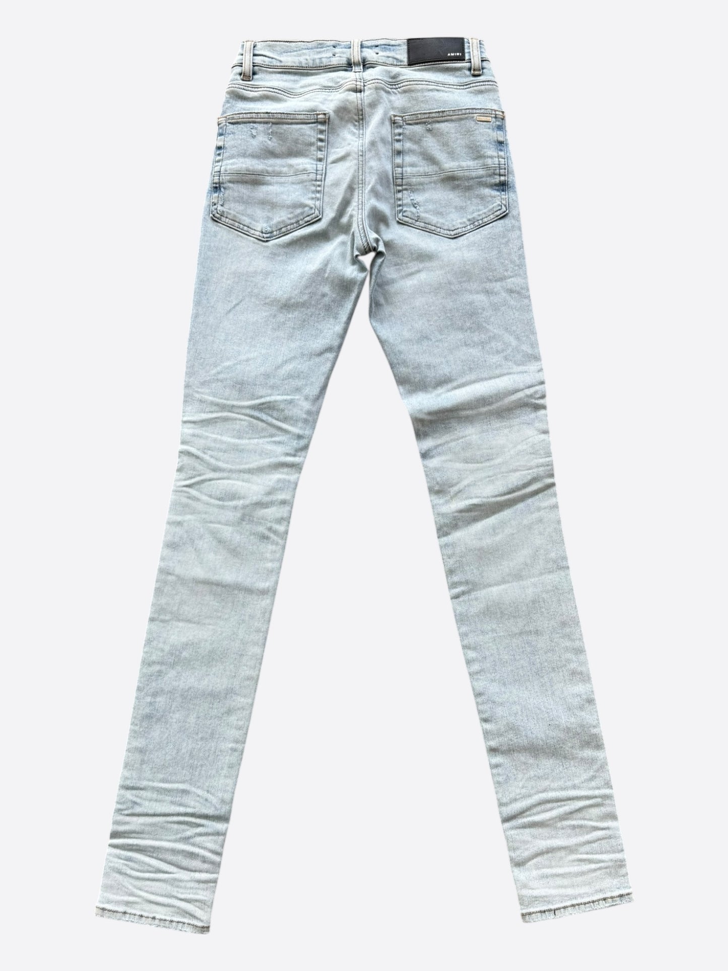 Amiri Light Blue & Orange Bandana Patch MX1 Jeans