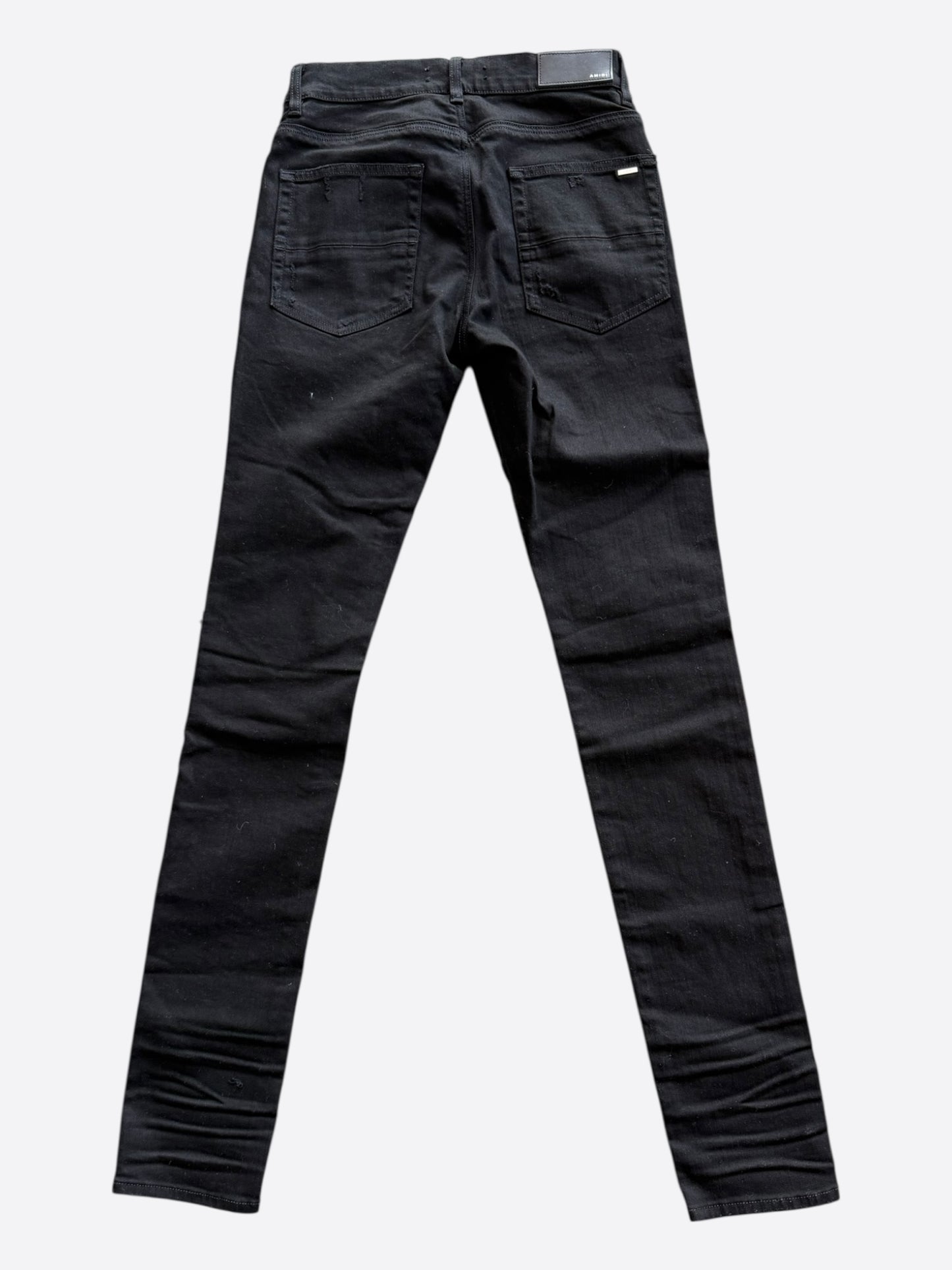 Amiri Black & Red Watercolor Patch MX1 Jeans