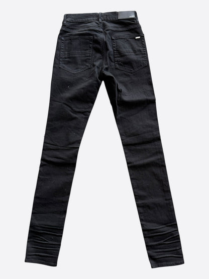 Amiri Black & Red Watercolor Patch MX1 Jeans