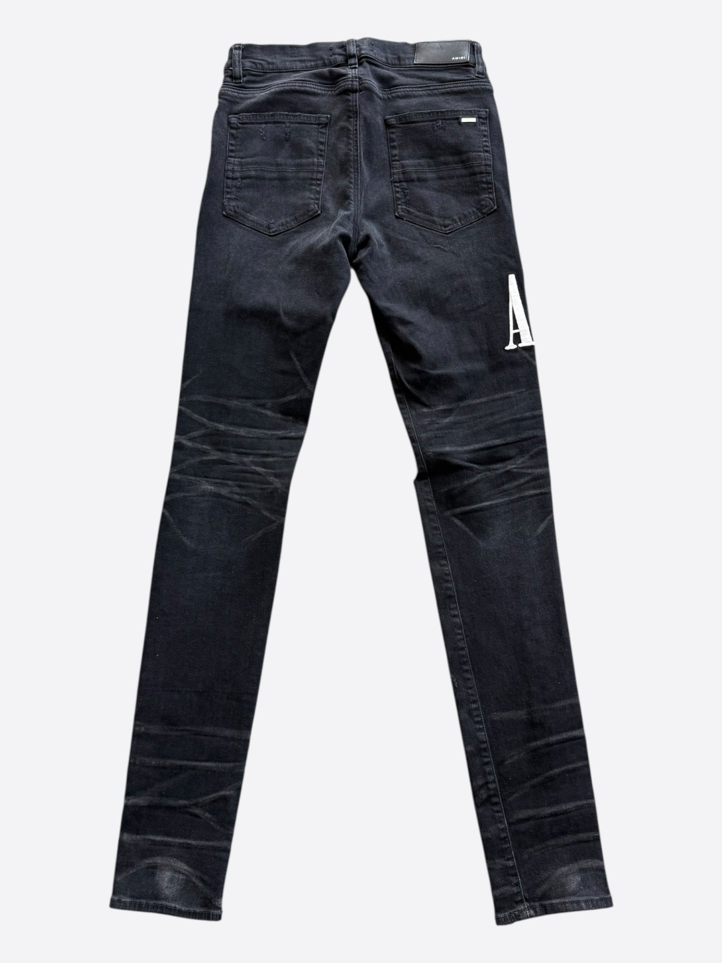 Amiri Black & White Core Applique Logo Jeans