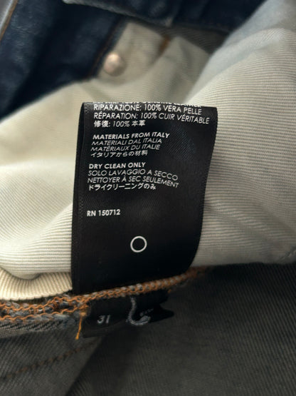 Amiri Dark Indigo & Black Patch MX1 Jeans