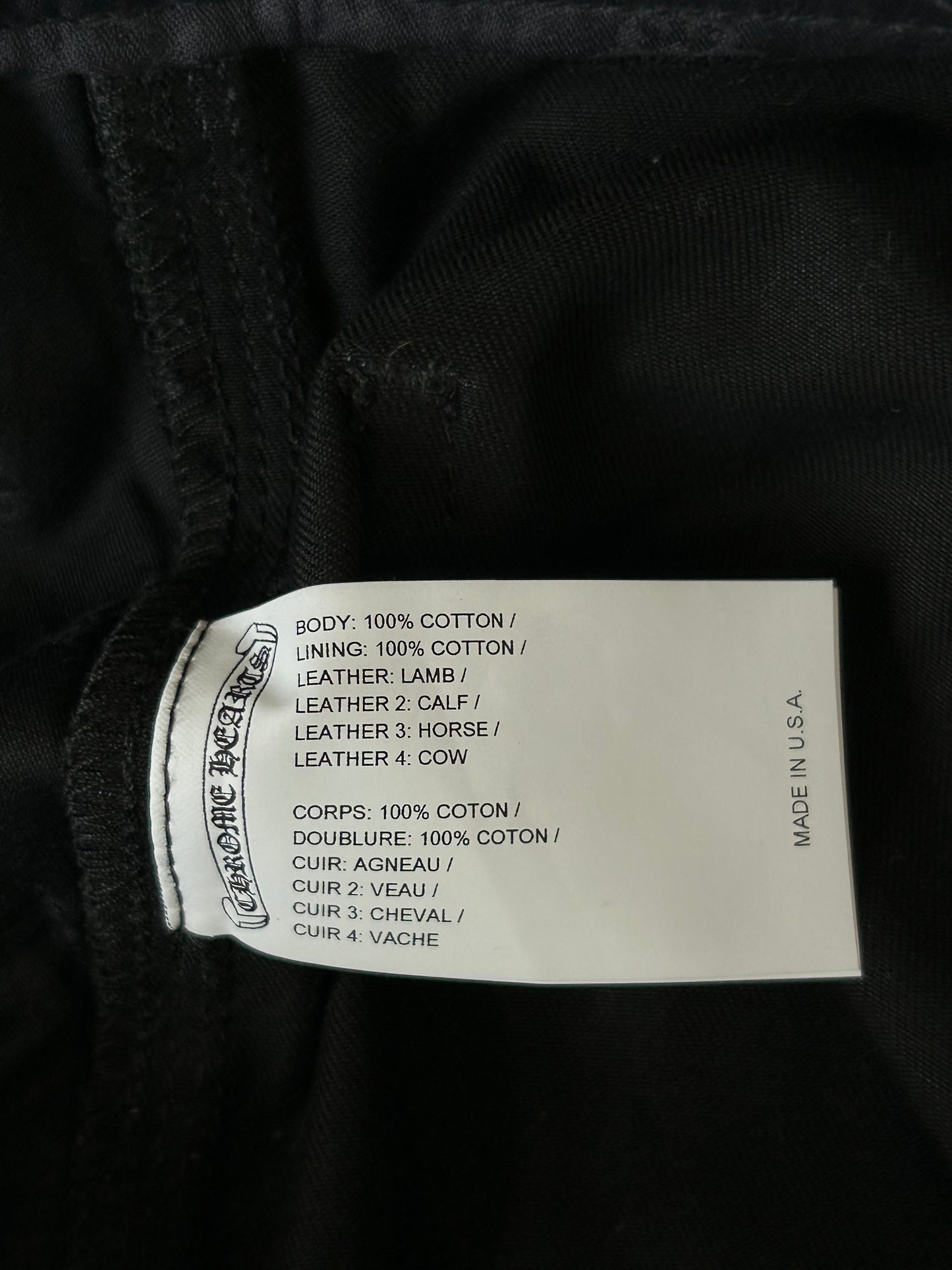 Chrome Hearts Matty Boy Black Cross Patch Carpenter Shorts
