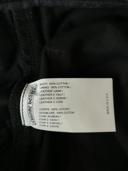 Chrome Hearts Matty Boy Black Cross Patch Carpenter Shorts