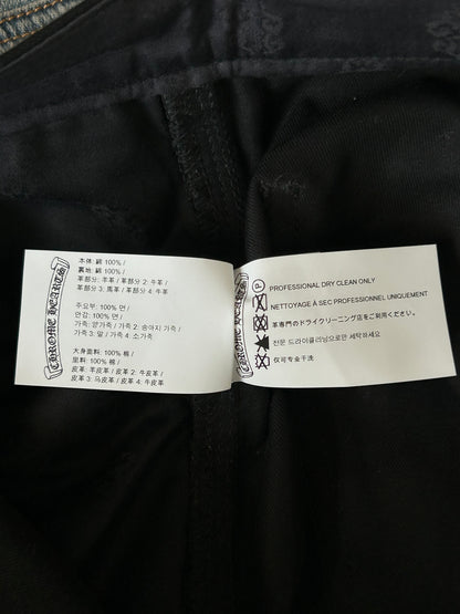 Chrome Hearts Matty Boy Black Cross Patch Carpenter Shorts
