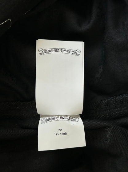 Chrome Hearts Matty Boy Black Cross Patch Carpenter Shorts