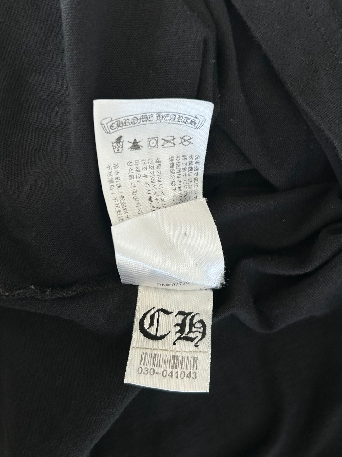 Chrome Hearts Black Racing Stripes Longsleeve T-Shirt