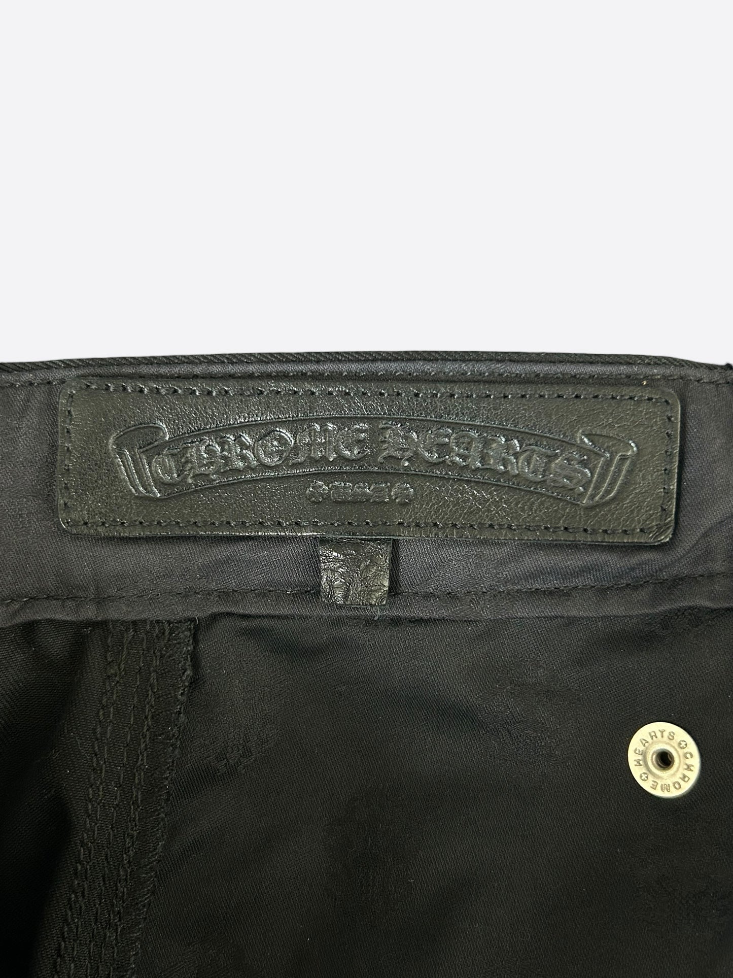 Chrome Hearts Matty Boy Black Cross Patch Carpenter Shorts
