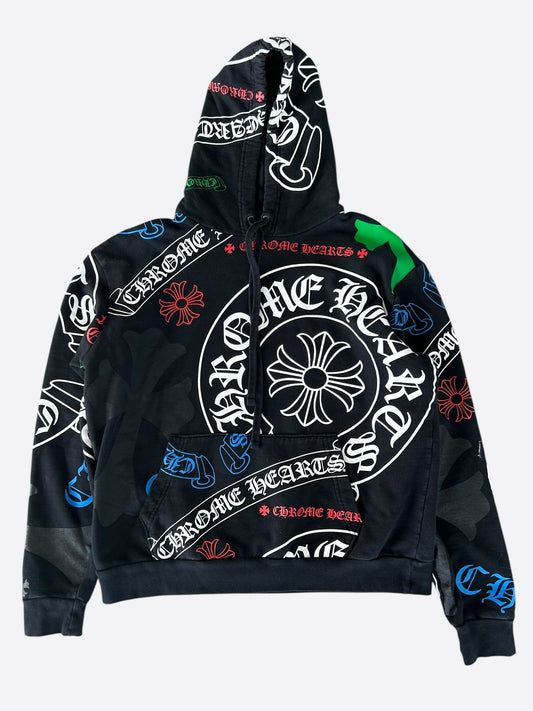 Chrome Hearts Black & Multicolor Stencil Hoodie