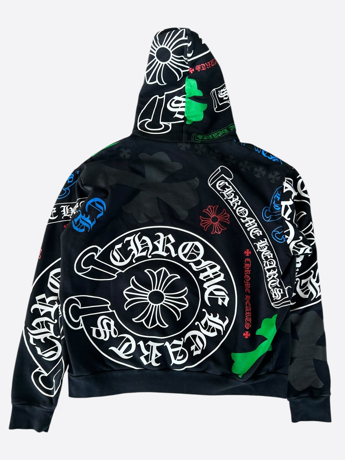 Chrome Hearts Black & Multicolor Stencil Hoodie
