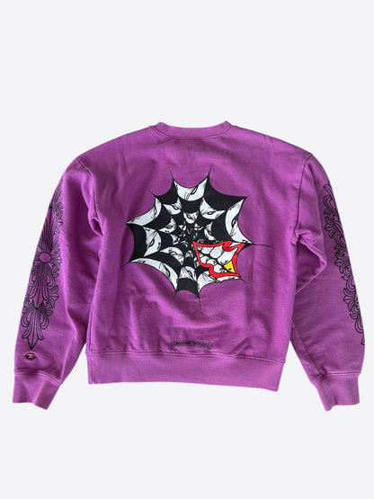 Chrome Hearts Matty Boy Purple Spider Web Sweater