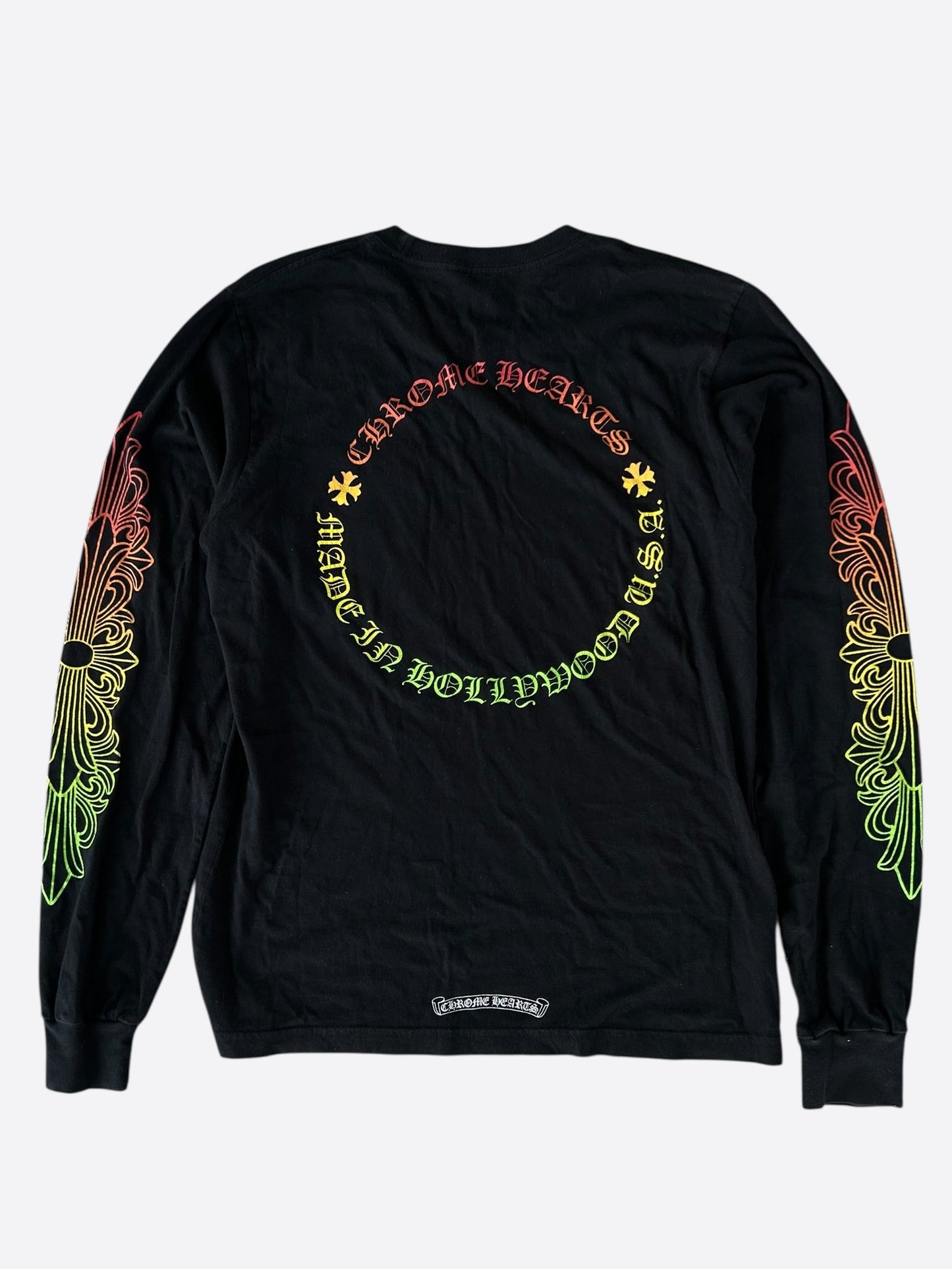 Chrome Hearts Black Gradient Circle Logo Longsleeve T-Shirt