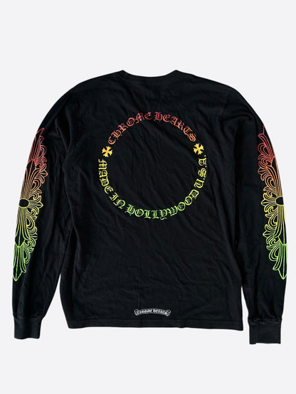 Chrome Hearts Black Gradient Circle Logo Longsleeve T-Shirt