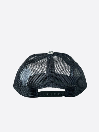 Chrome Hearts Black & White Hollywood Trucker Hat