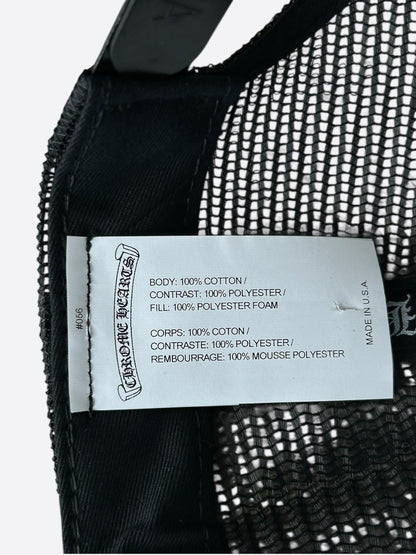 Chrome Hearts Black & White Hollywood Trucker Hat