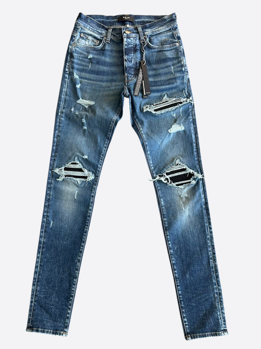 Amiri Dark Indigo & Black Patch MX1 Jeans