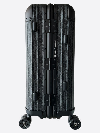 Dior Rimowa Black Oblique Carry-On Luggage