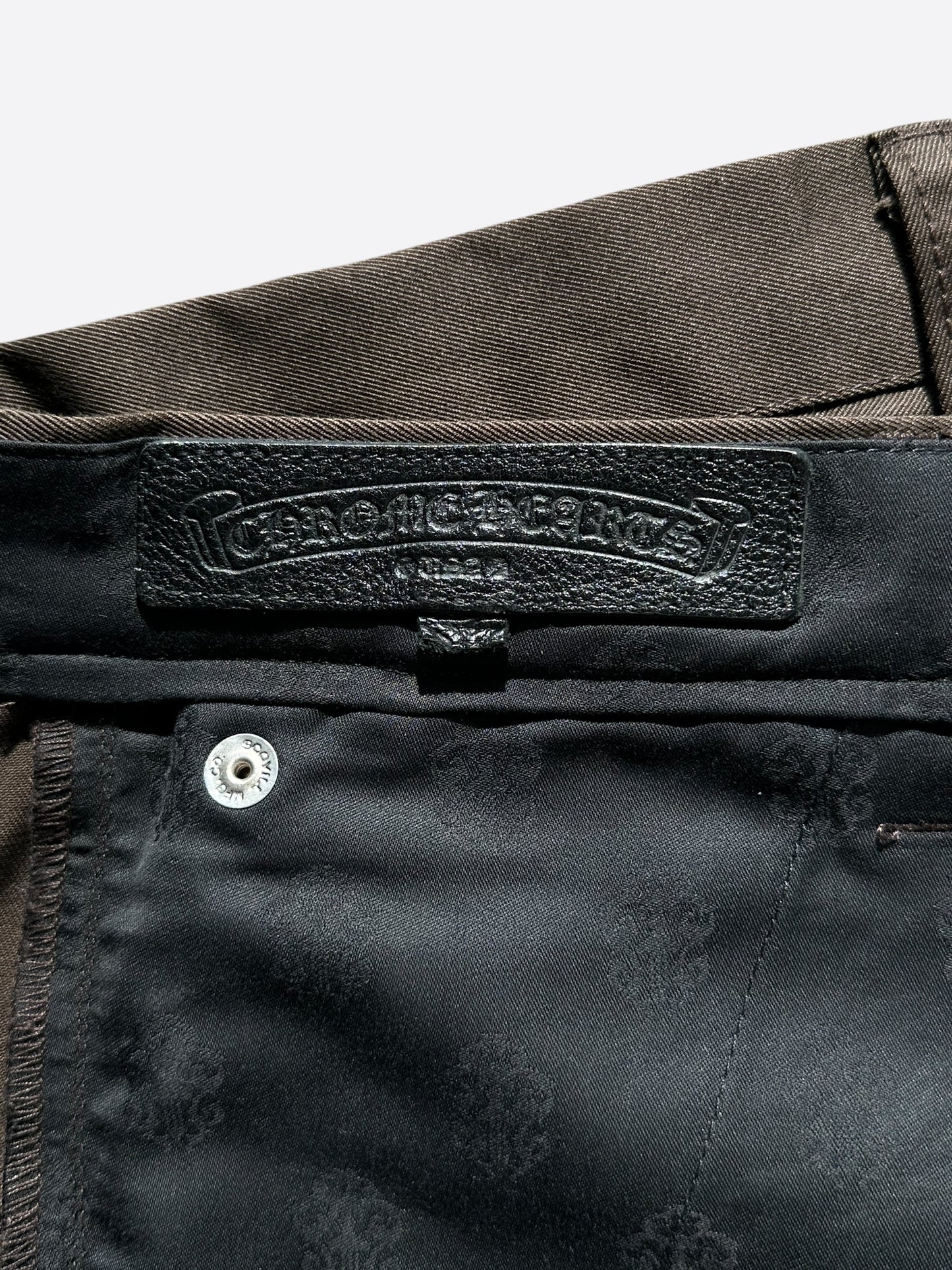 Chrome Hearts Brown Cross Patch Chino Pants