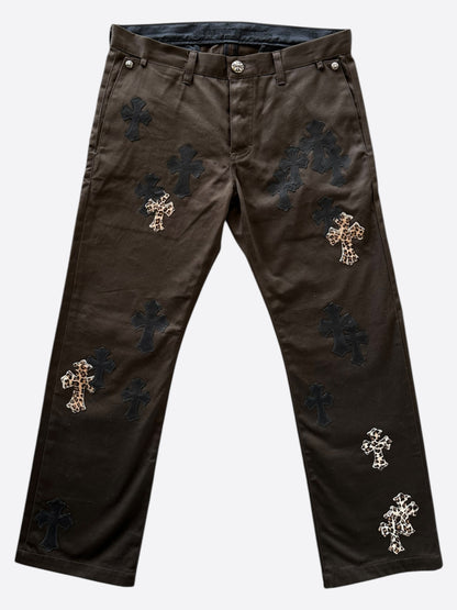 Chrome Hearts Brown Cross Patch Chino Pants