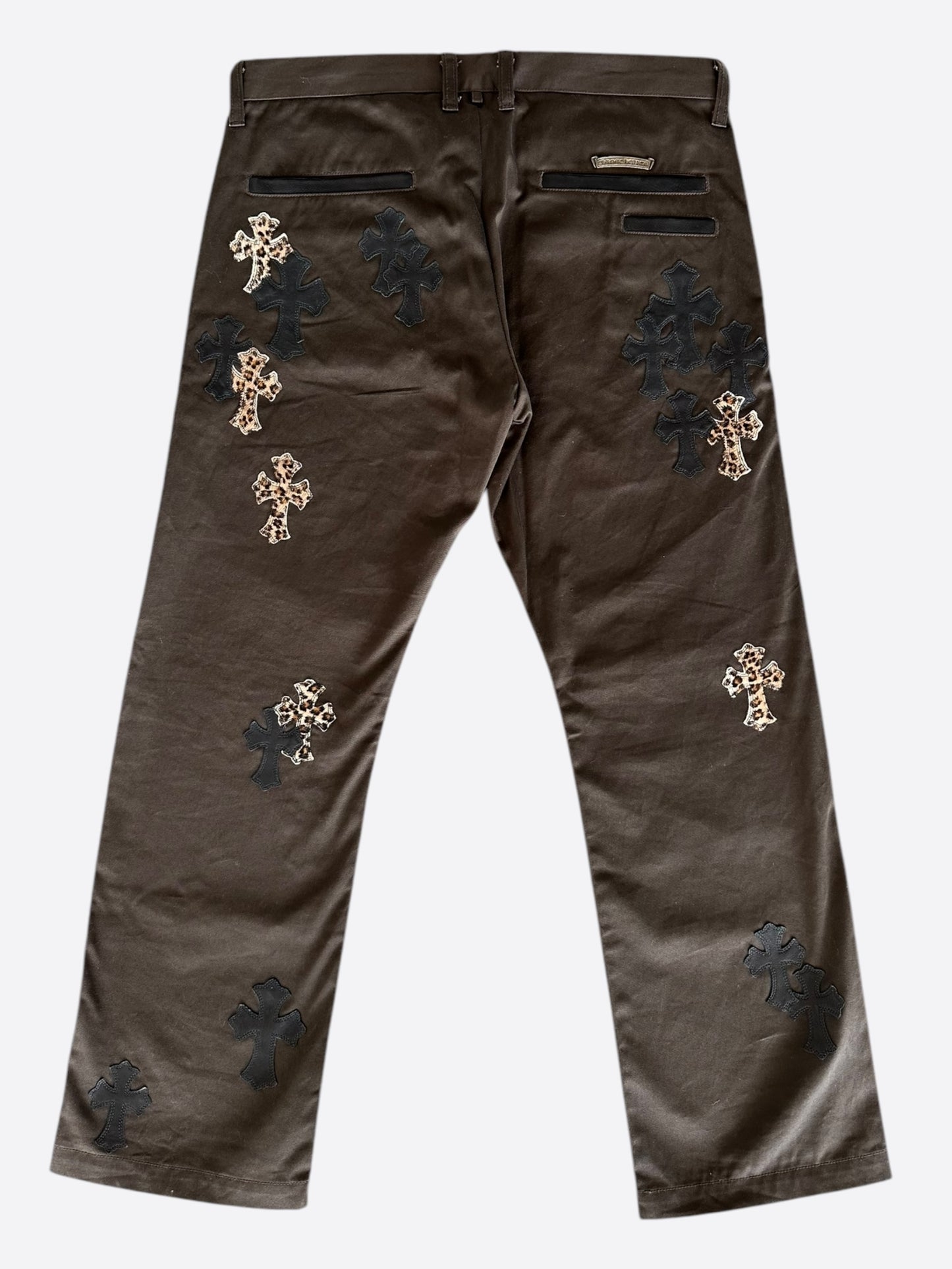 Chrome Hearts Brown Cross Patch Chino Pants