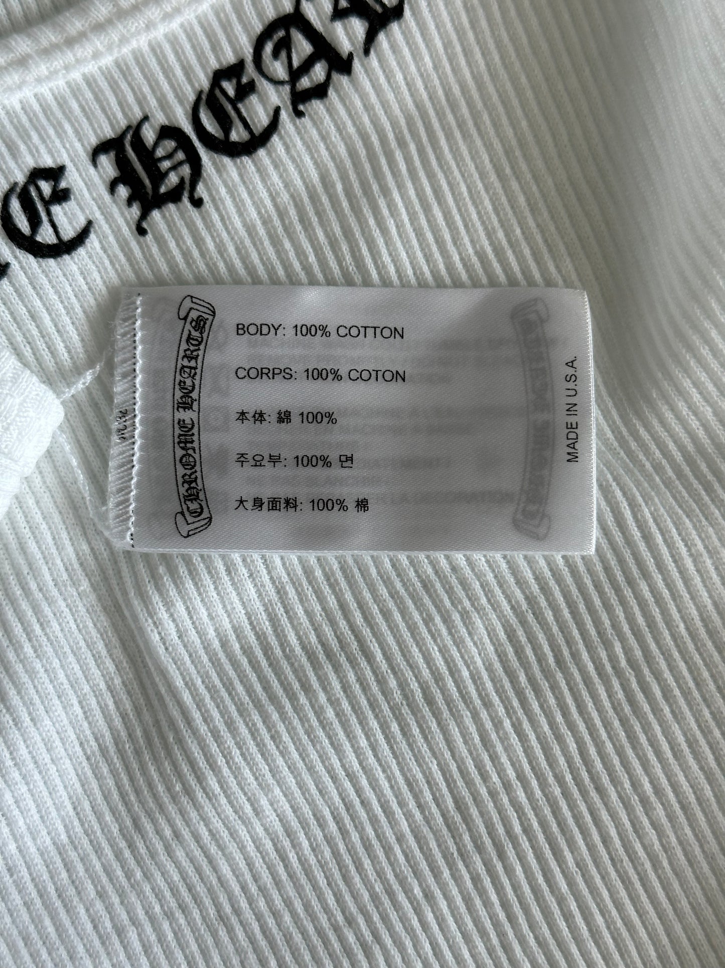 Chrome Hearts White & Black Love You Tank Top