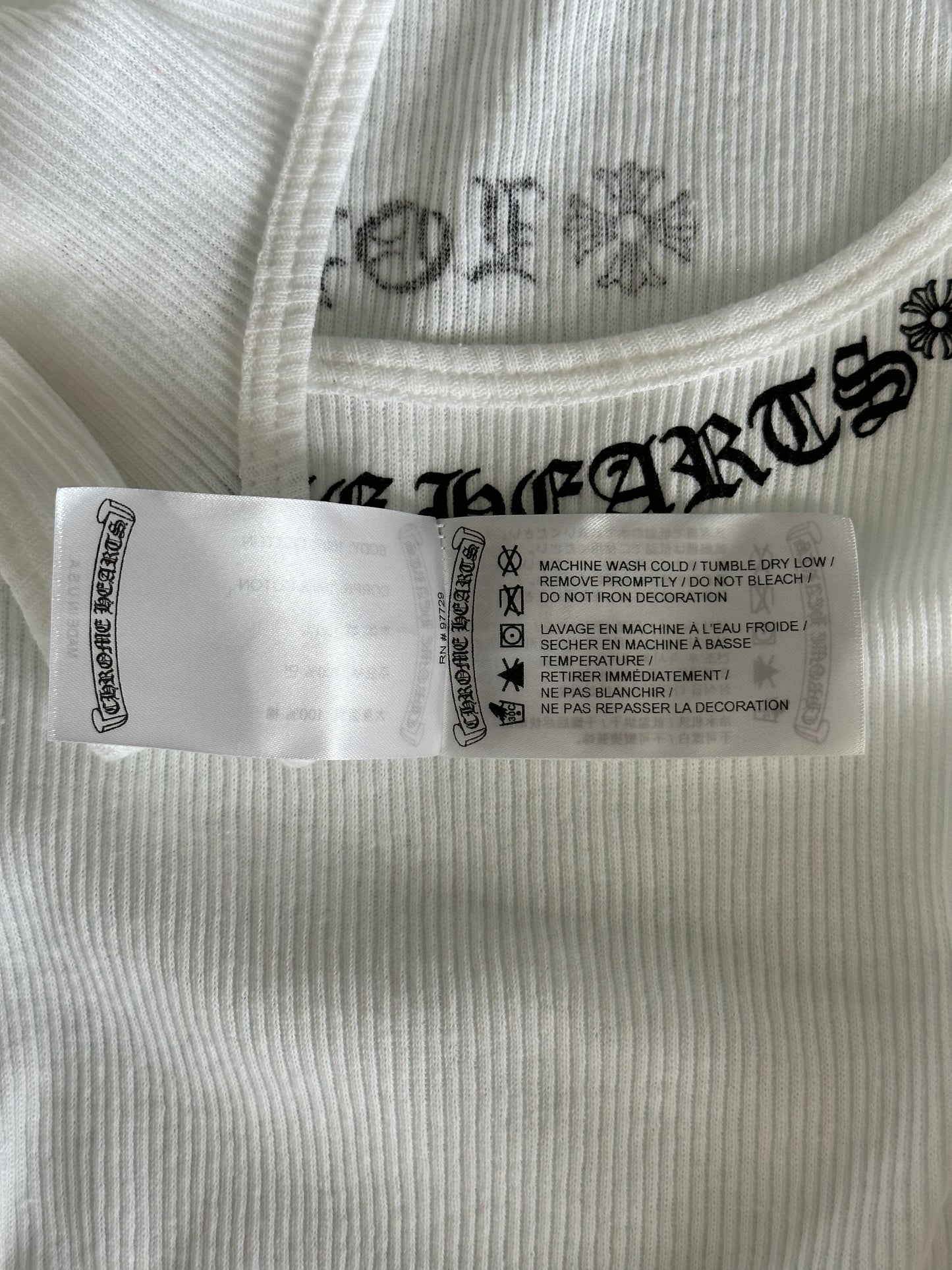Chrome Hearts White & Black Love You Tank Top