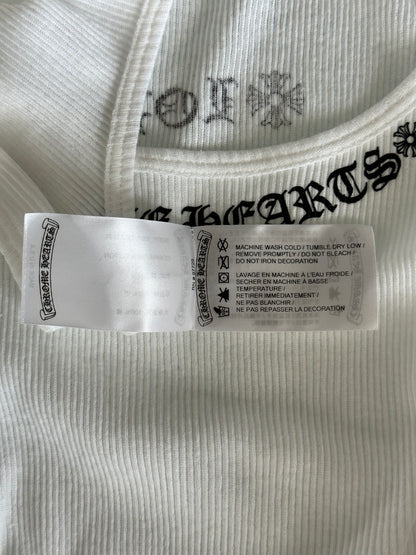 Chrome Hearts White & Black Love You Tank Top