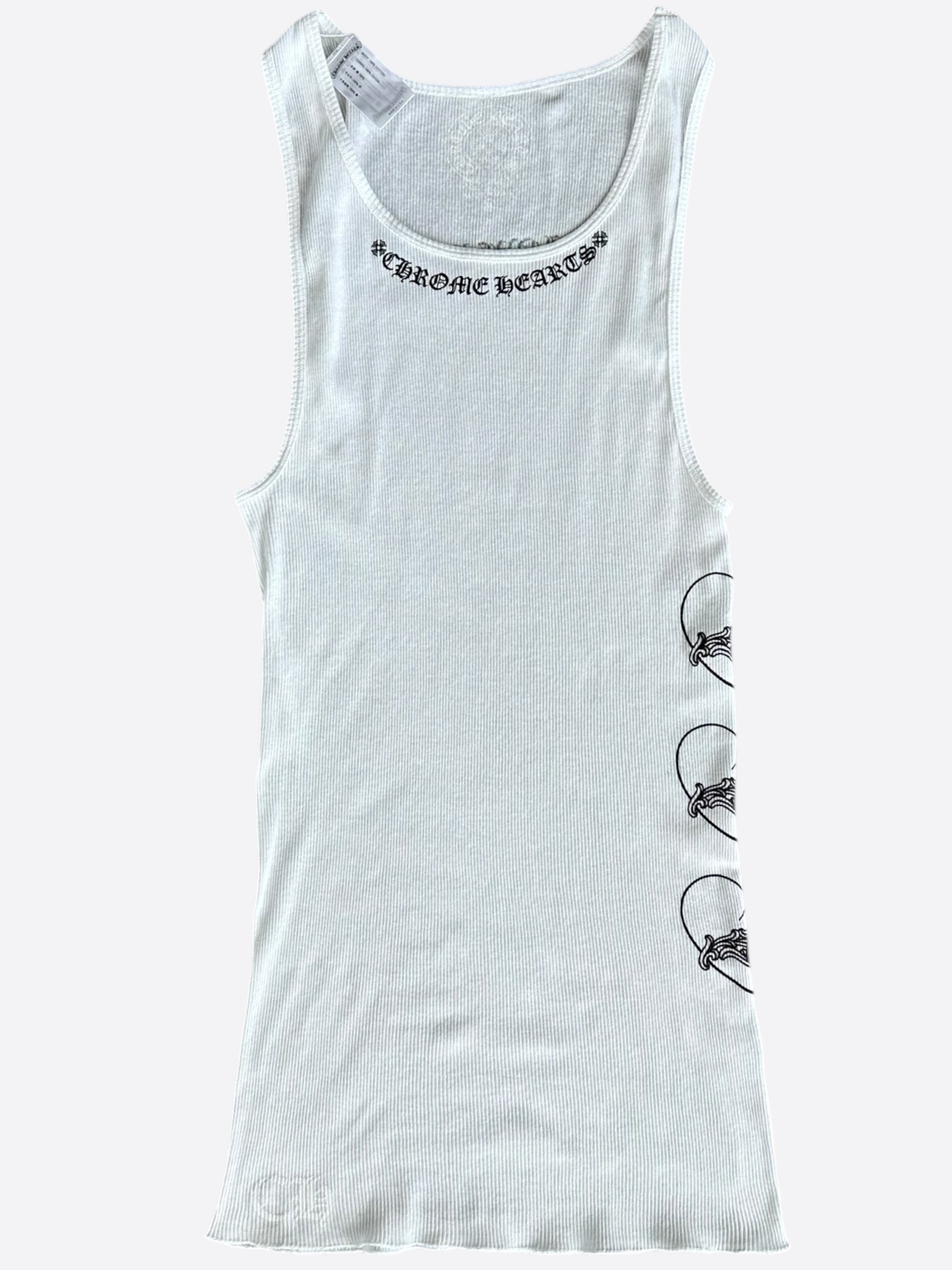 chrome heart tank dress Hearts White & Black Love You Top – Savonches hugging essential made for everyday styling Chrome Hearts Graphic Tank Mini