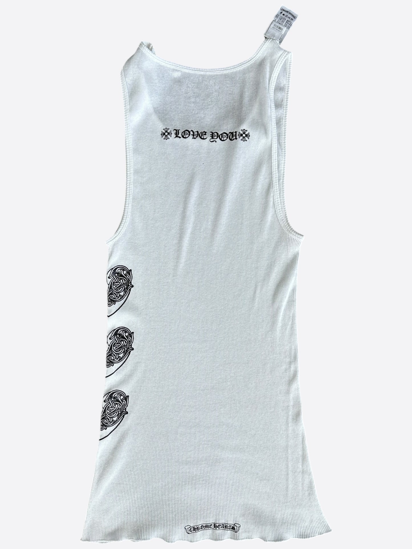 Chrome Hearts White & Black Love You Tank Top
