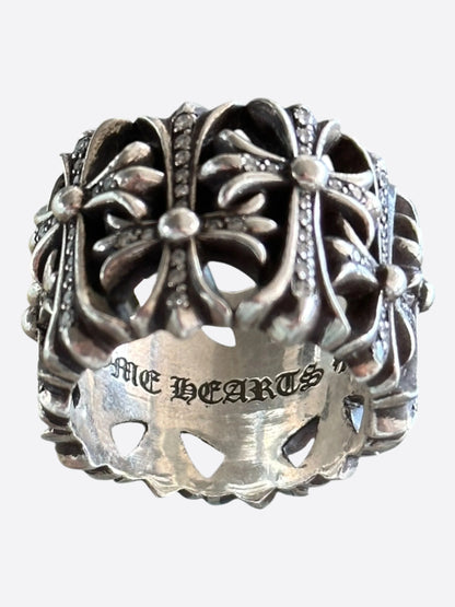 Chrome Hearts Silver & Diamond Cemetary Ring