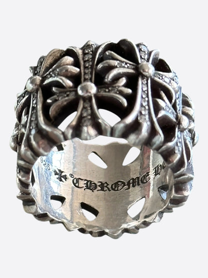 Chrome Hearts Silver & Diamond Cemetary Ring