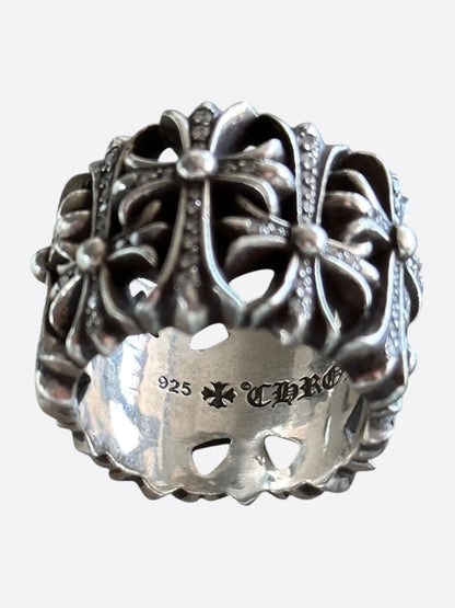 Chrome Hearts Silver & Diamond Cemetary Ring