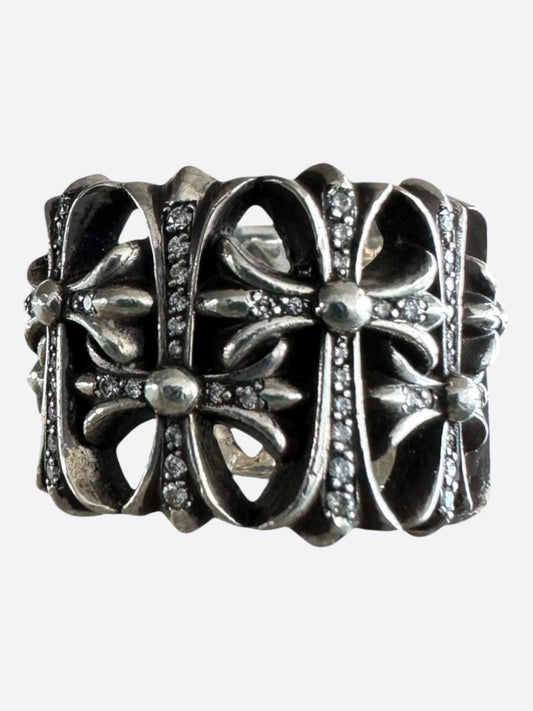 Chrome Hearts Silver & Diamond Cemetary Ring