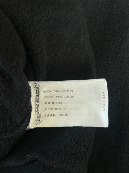 Chrome Hearts Black, White & Red Cross Logo Zip Up Hoodie
