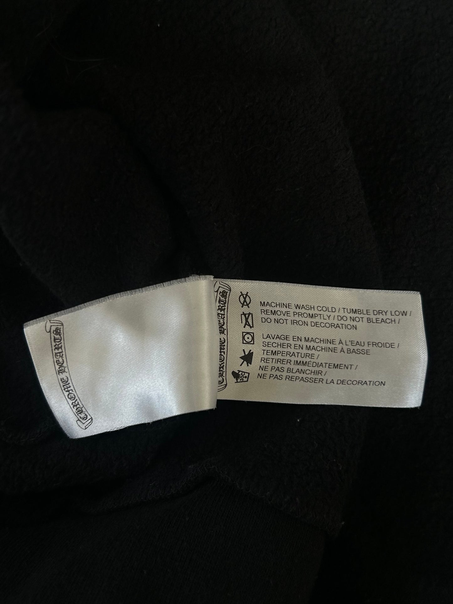 Chrome Hearts Black, White & Red Cross Logo Zip Up Hoodie