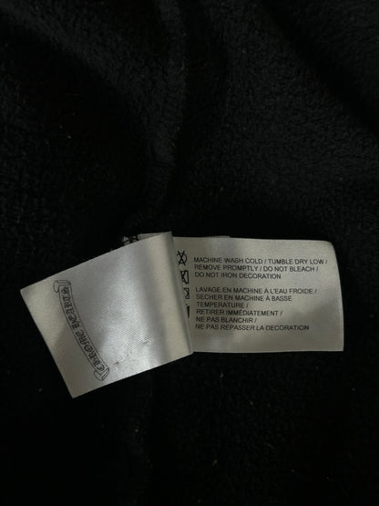 Chrome Hearts Black & White T-Bar Logo Zip Up Hoodie