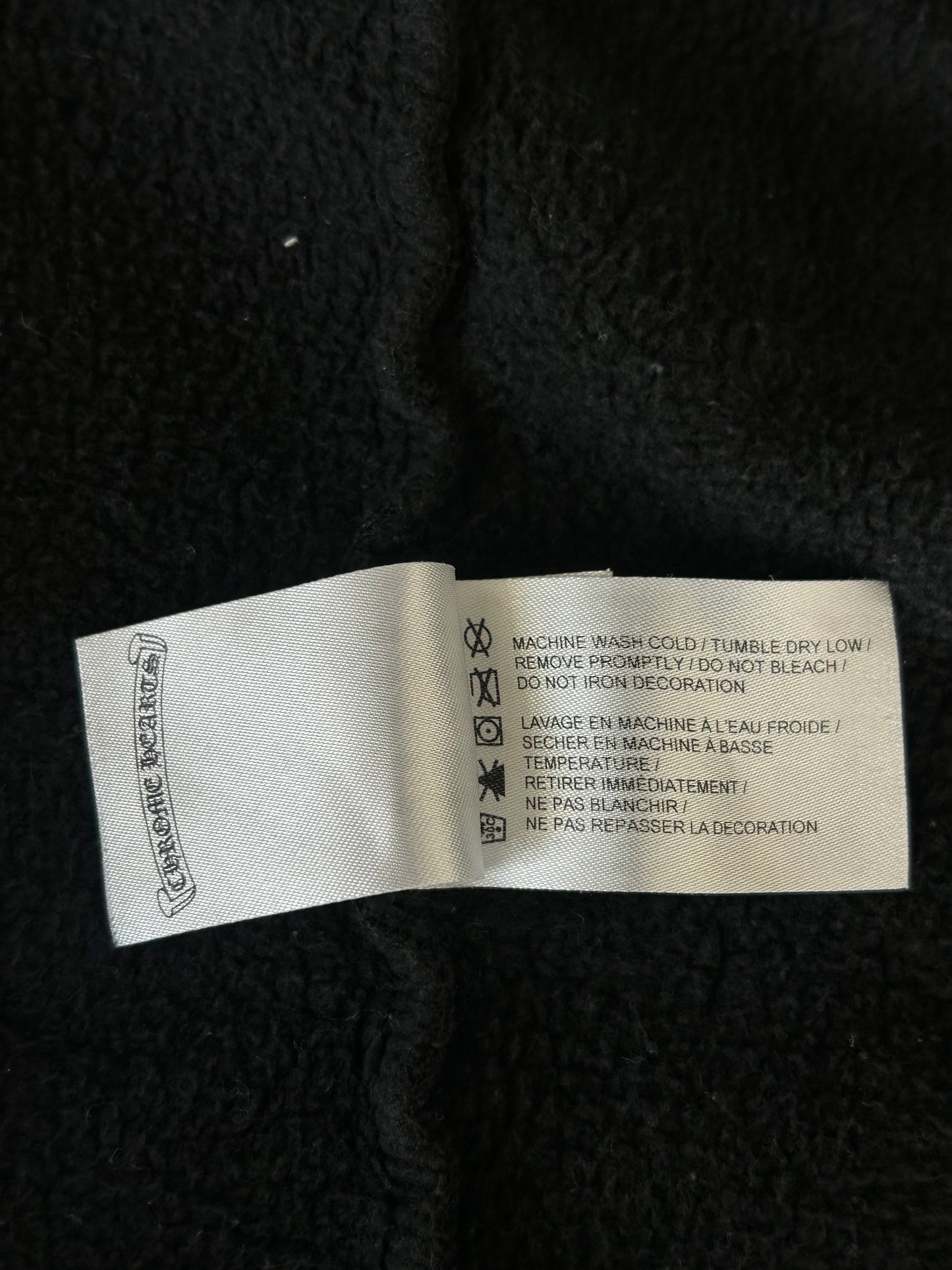Chrome Hearts Black & White Malibu Horseshoe Logo Zip Up Hoodie