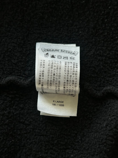 Chrome Hearts Black & White Malibu Horseshoe Logo Zip Up Hoodie