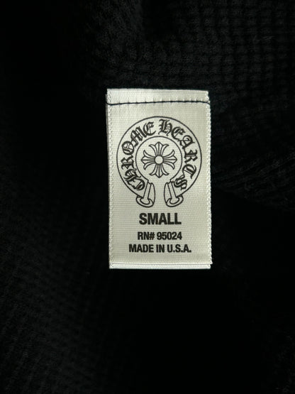 Chrome Hearts Black & White Horseshoe Cross Logo Thermal Zip Up Hoodie
